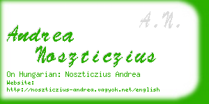 andrea noszticzius business card